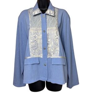 Vintage Saint‎ Germain Shirt Jacket Top Womens Size XL Lightweight Western USA